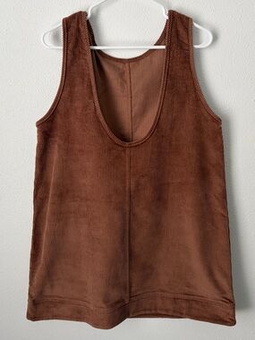 Brown corduroy mini dress